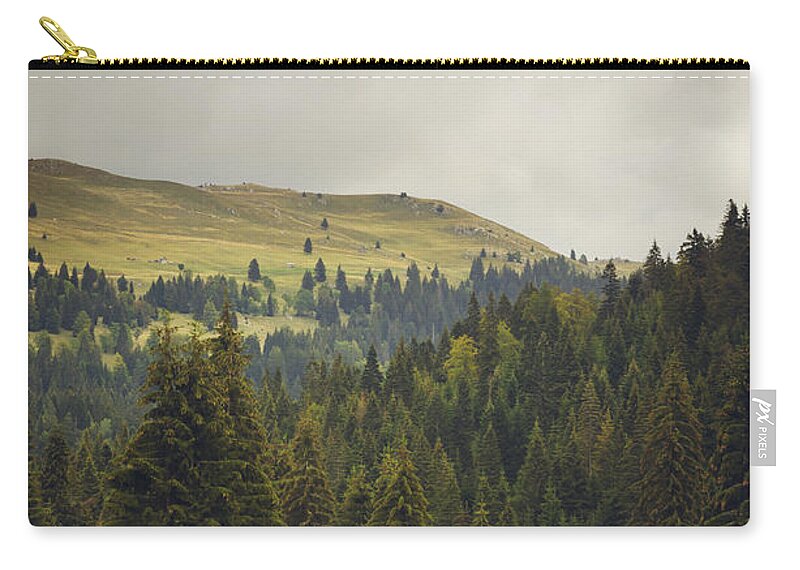 Landscape Zip Pouch featuring the photograph Landscape in Autumn by Jelena Jovanovic