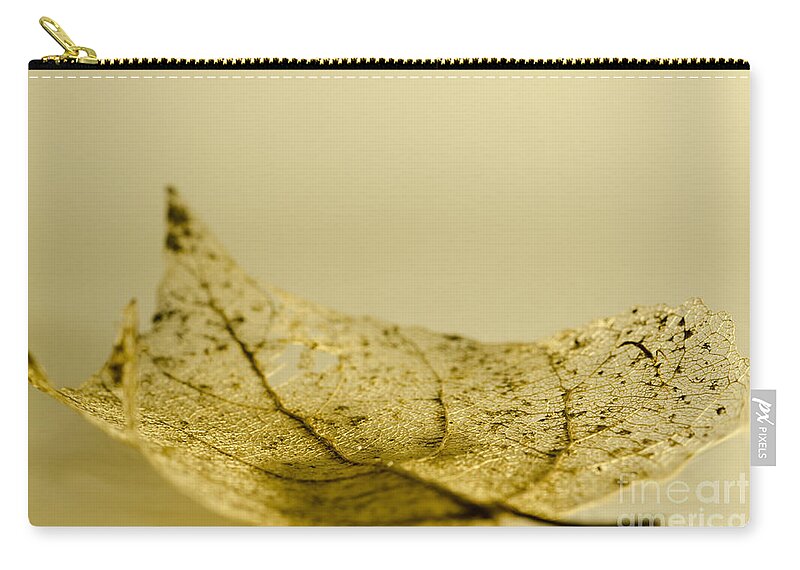 Leaf Zip Pouch featuring the photograph Leaf #3 by Mats Silvan