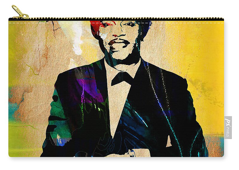 Little Richard Zip Pouch featuring the mixed media Little Richard Collection #3 by Marvin Blaine