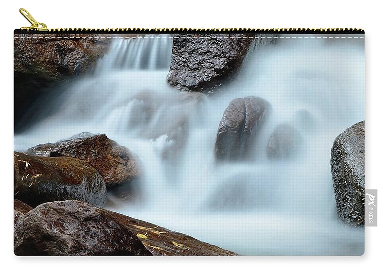 Extreme Terrain Zip Pouch featuring the photograph Mountain Stream, Boulder Canyon #3 by Rivernorthphotography