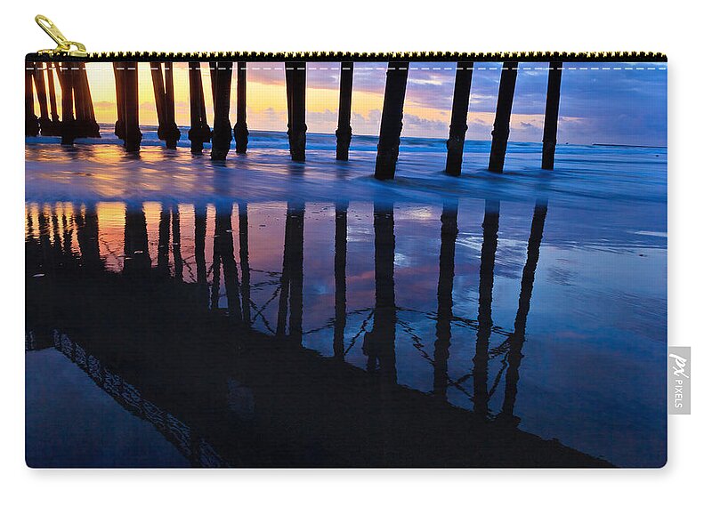 Pier Zip Pouch featuring the photograph Oceanside Pier at Sunset #3 by Ben Graham
