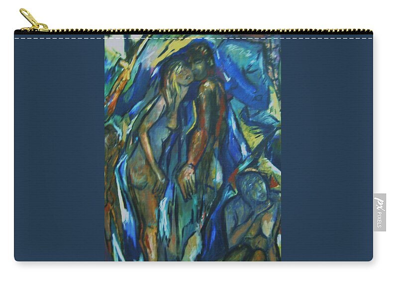Figures Carry-all Pouch featuring the painting Punchy by Dawn Fisher