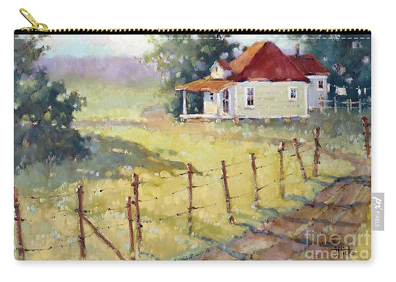 Texas Zip Pouch featuring the painting Texas Plain and Simple by Joyce Hicks