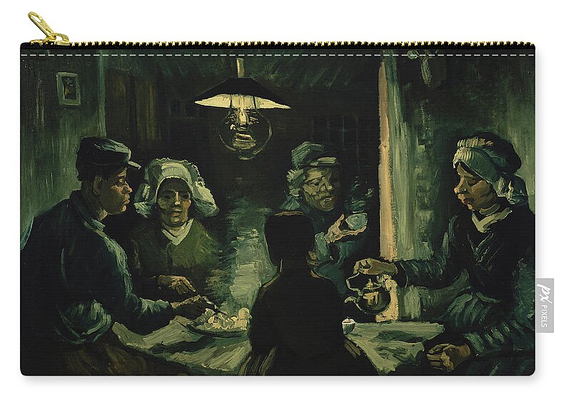 Vincent Van Gogh Zip Pouch featuring the painting The Potato Eaters #3 by Vincent Van Gogh