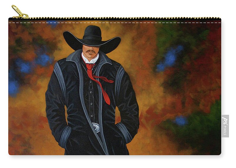 New West Zip Pouch featuring the painting West Bound by Lance Headlee