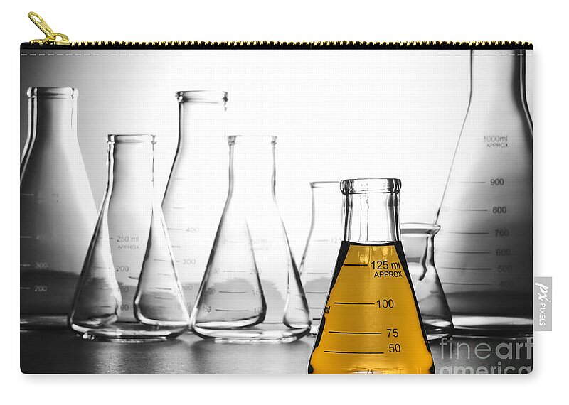 Chemical Zip Pouch featuring the photograph Laboratory Equipment in Science Research Lab #31 by Science Research Lab