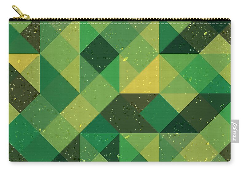 Abstract Zip Pouch featuring the digital art Pixel Art #32 by Mike Taylor