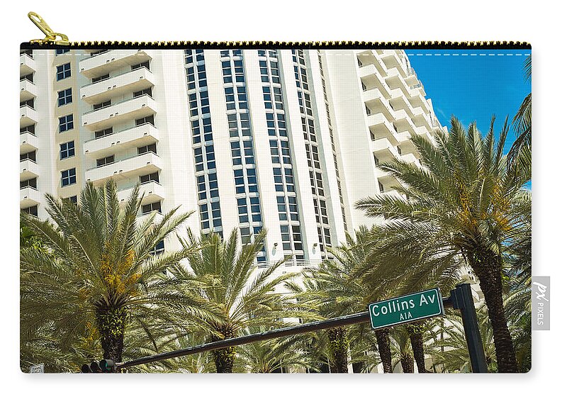 Architecture Zip Pouch featuring the photograph Miami Beach #33 by Raul Rodriguez