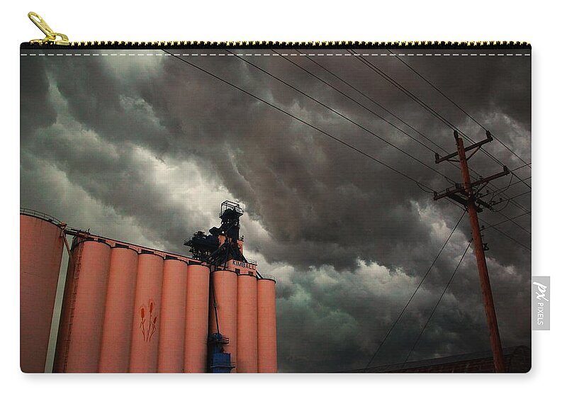 Stormscape Zip Pouch featuring the photograph Nebraska Panhandle Supercells #33 by NebraskaSC