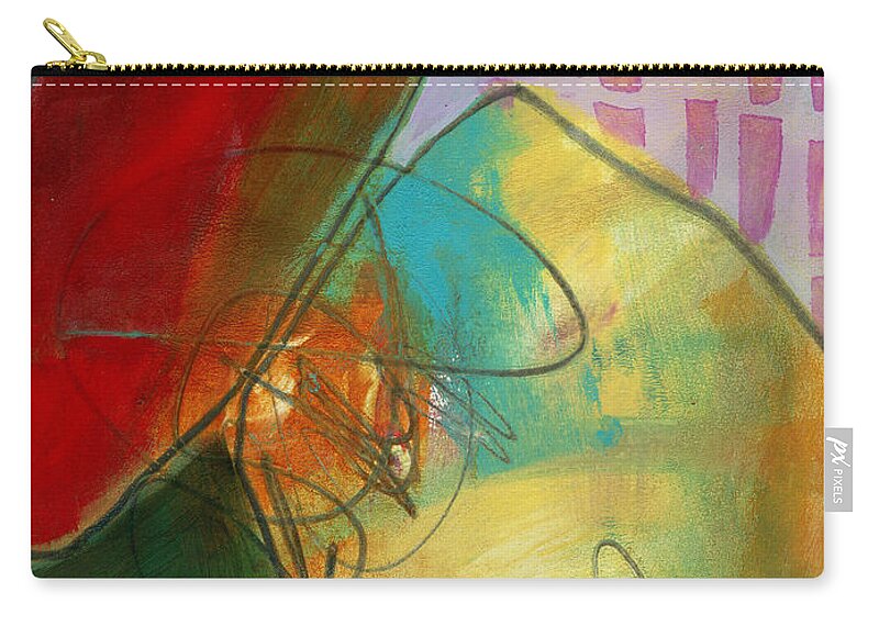 Painting Zip Pouch featuring the painting 35/100 by Jane Davies