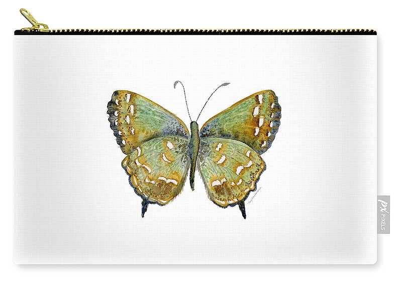 Hesseli Butterfly Zip Pouch featuring the painting 38 Hesseli Butterfly by Amy Kirkpatrick