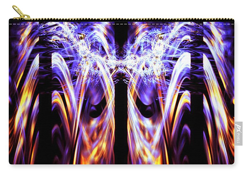 Cross Zip Pouch featuring the digital art Untitled #38 by Adam Vance
