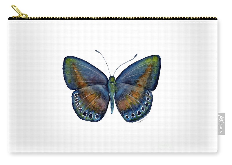 Danis Zip Pouch featuring the painting 39 Mydanis Butterfly by Amy Kirkpatrick