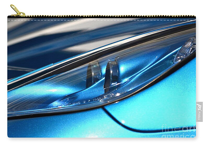 Corvette Zip Pouch featuring the photograph Santana Row Exotic Cars #39 by Dean Ferreira