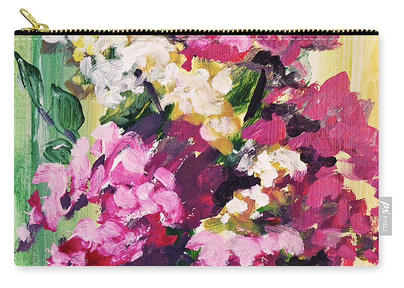 Art Zip Pouch featuring the digital art Composition Of Flowers #4 by Balticboy