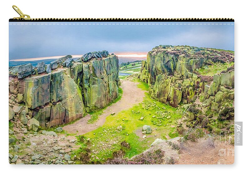 Airedale Zip Pouch featuring the photograph Cow and Calf Rocks by Mariusz Talarek