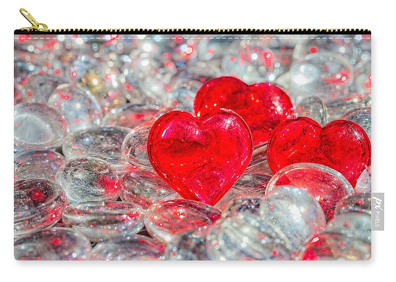 Amethyst Carry-all Pouch featuring the photograph Crystal Heart by Peter Lakomy