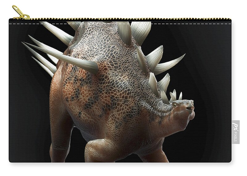 Extinction Zip Pouch featuring the photograph Dinosaur Kentrosaurus #4 by Science Picture Co