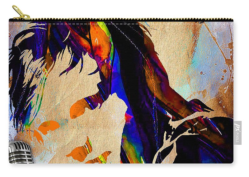 Ed Sheeran Zip Pouch featuring the mixed media Ed Sheeran Collection #4 by Marvin Blaine
