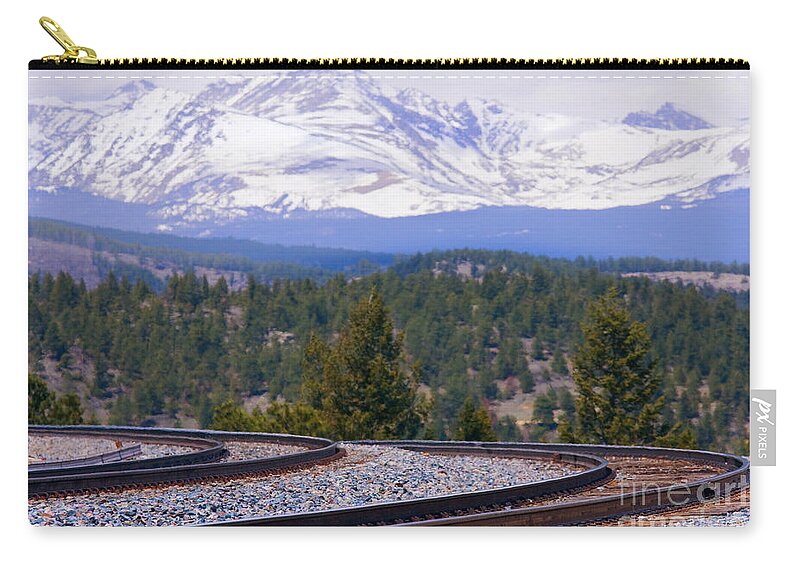 Union Pacific Zip Pouch featuring the photograph Freight on the Divide #4 by Steven Krull