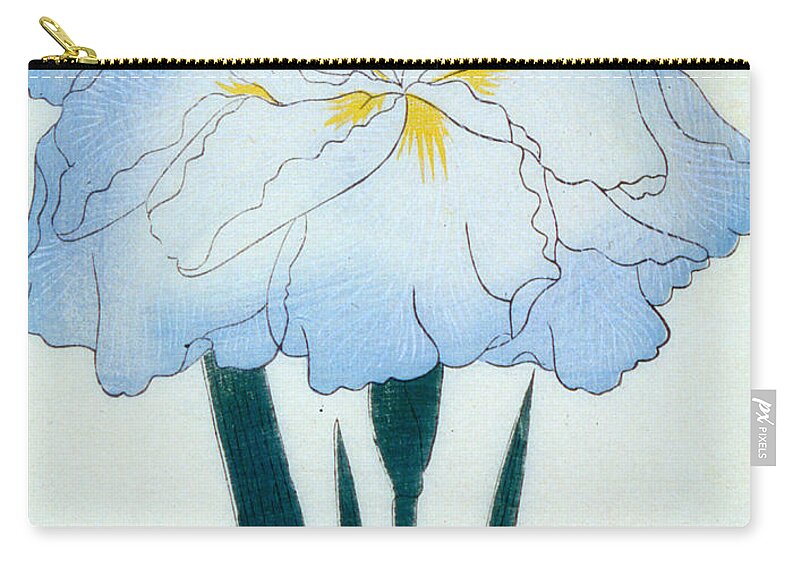 Floral Zip Pouch featuring the painting Japanese Flower by Japanese School