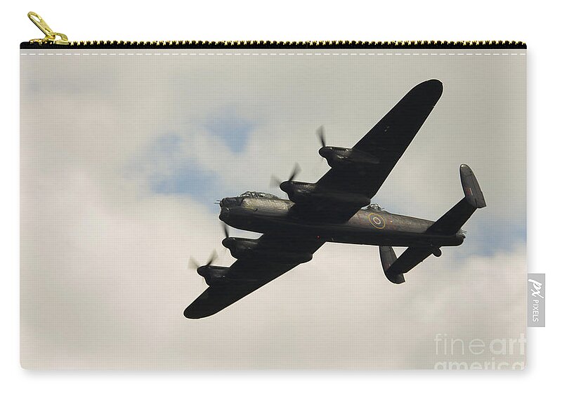 Avro Lancaster Zip Pouch featuring the photograph Lancaster Bomber #4 by Airpower Art