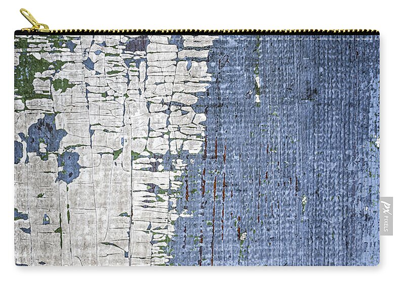 Wood Zip Pouch featuring the photograph Old painted wood abstract No.4 by Elena Elisseeva