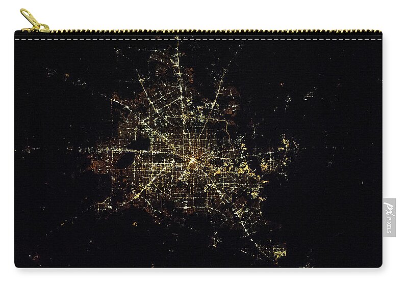 Photography Zip Pouch featuring the photograph Satellite View Of Houston, Texas, Usa #4 by Panoramic Images