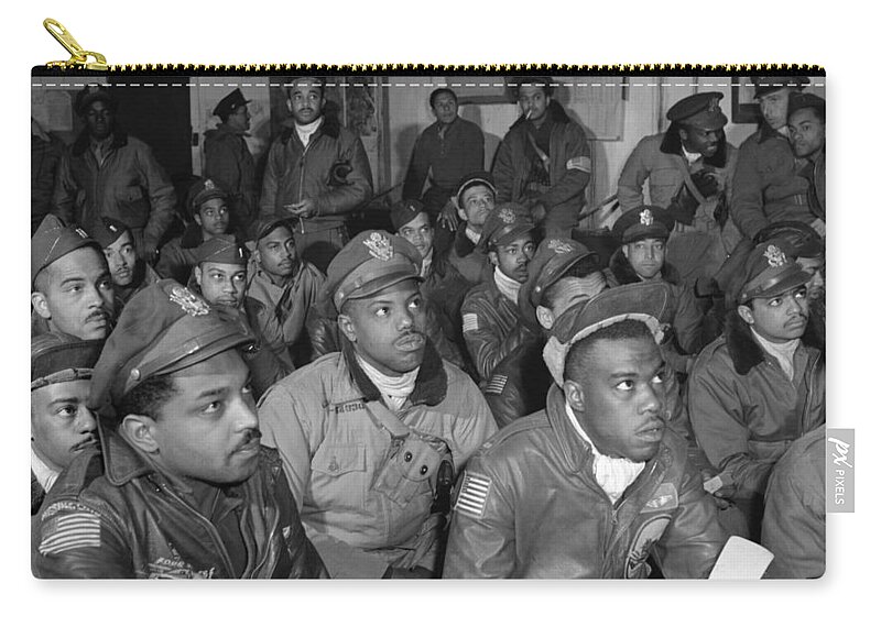 1945 Zip Pouch featuring the photograph Tuskegee Airmen, 1945 #4 by Granger