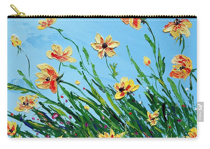 Spring Zip Pouch featuring the painting Untitled #4 by Meaghan Troup