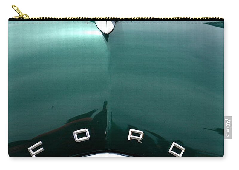 Ford Hotrod Zip Pouch featuring the photograph Woodie Detail #5 by Dean Ferreira