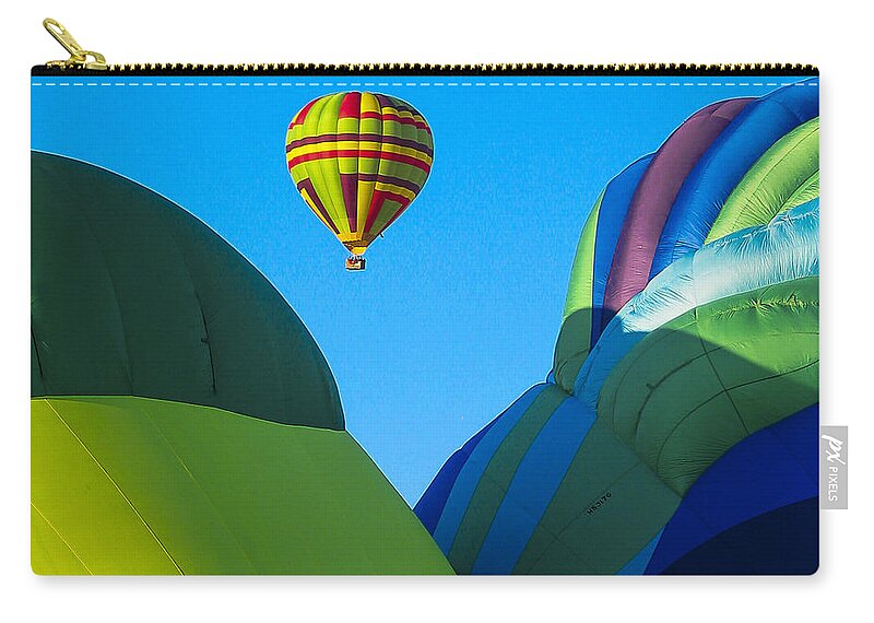 Albuquerque Zip Pouch featuring the photograph Balloon fiesta, Socorro, New Mexico by Steven Ralser