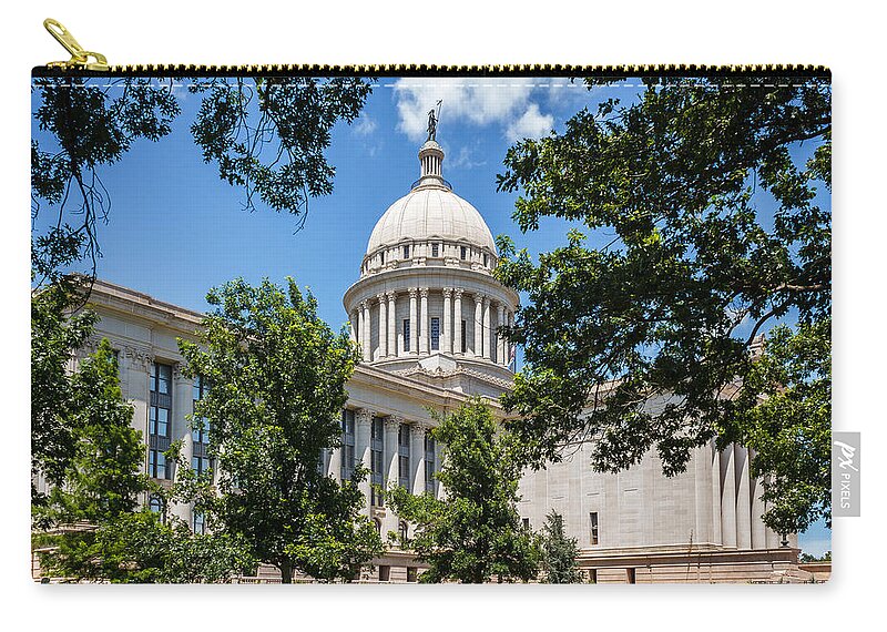 American Zip Pouch featuring the photograph Oklahoma State Capital #5 by Doug Long