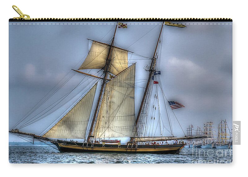 Tall Ship Zip Pouch featuring the photograph Tall Ships #3 by Dale Powell