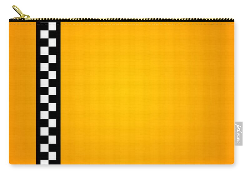 Cab Zip Pouch featuring the digital art TAXI Background #5 by Henrik Lehnerer