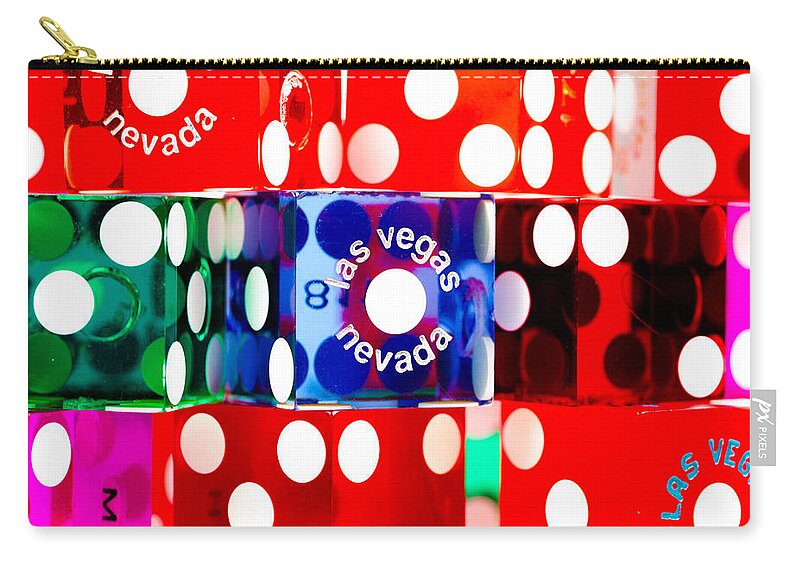Las Vegas Carry-all Pouch featuring the photograph Colorful Dice by Raul Rodriguez