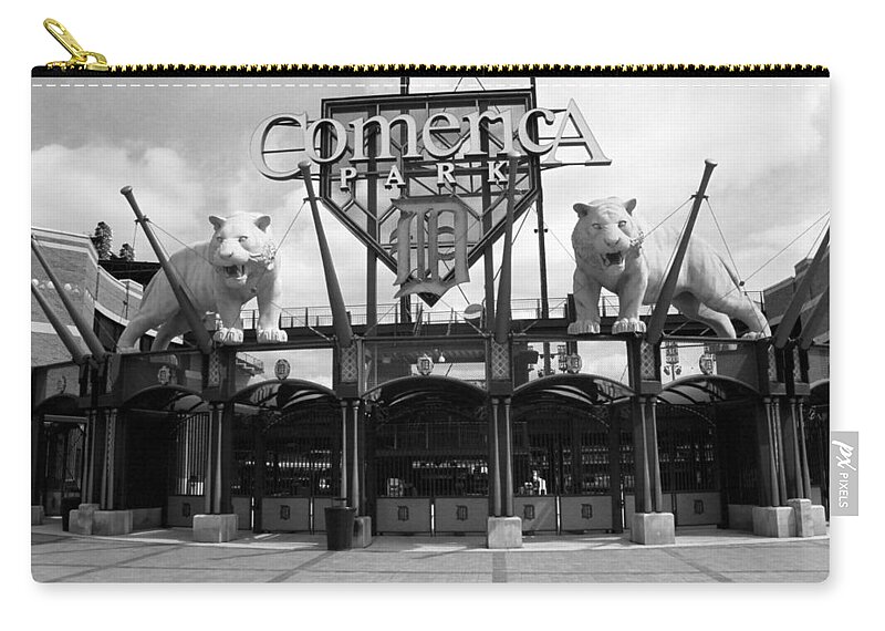 America Zip Pouch featuring the photograph Comerica Park - Detroit Tigers #6 by Frank Romeo