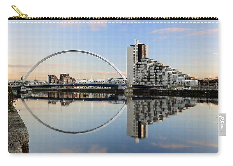 Clyde Arc Glasgow Zip Pouch featuring the photograph Glasgow Clyde Arc #6 by Grant Glendinning