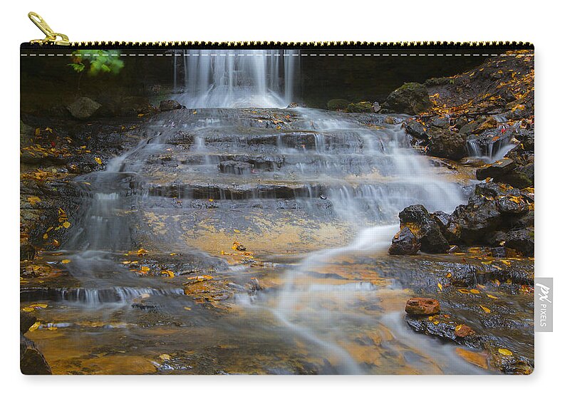 Autumn Zip Pouch featuring the photograph Horseshoe Falls #6 by Jack R Perry