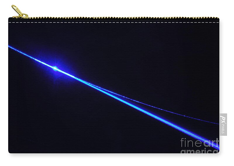 Beam Zip Pouch featuring the photograph Laser Beam #6 by GIPhotoStock