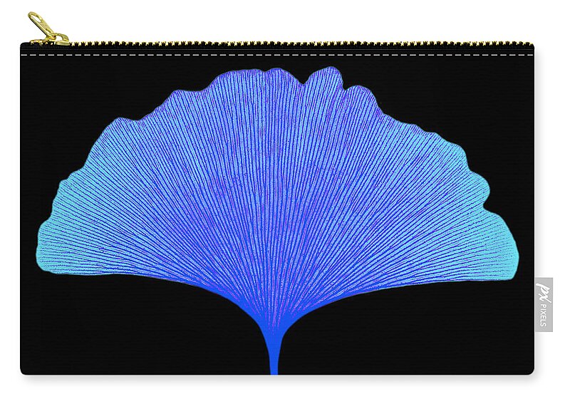 Radiograph Zip Pouch featuring the photograph X-ray Of Ginkgo Leaf #6 by Bert Myers