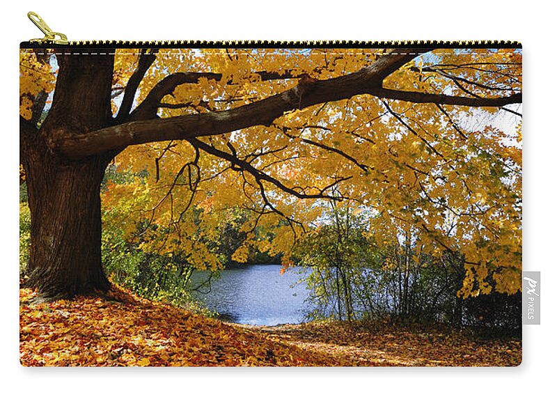 Autumn Zip Pouch featuring the photograph A Blanket of Fall Colors #7 by Amy Cicconi