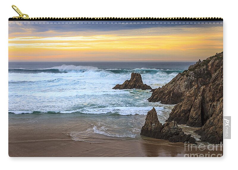 Campelo Zip Pouch featuring the photograph Campelo Beach Galicia Spain by Pablo Avanzini