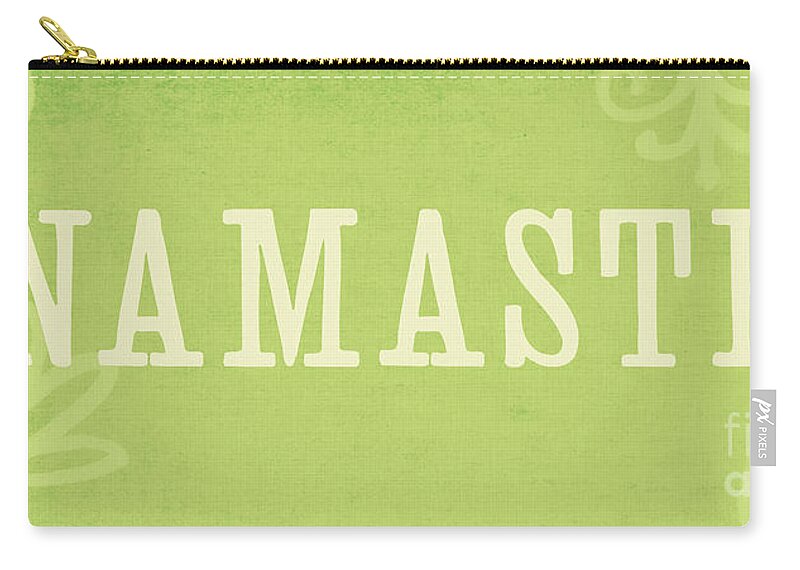 Namaste Zip Pouch featuring the painting Namaste #7 by Linda Woods
