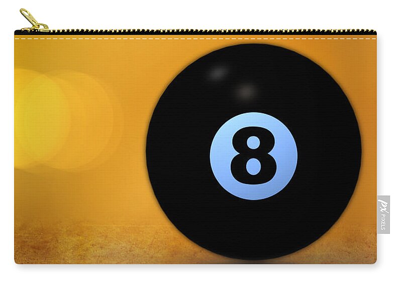 8 Ball Zip Pouch featuring the photograph 8 Ball by Bob Orsillo