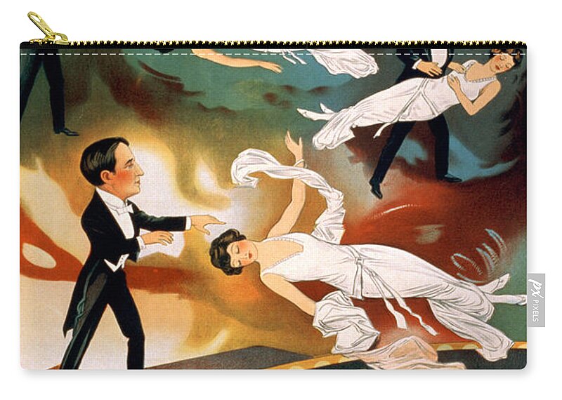 Entertainment Zip Pouch featuring the photograph Howard Thurston, American Magician by Photo Researchers
