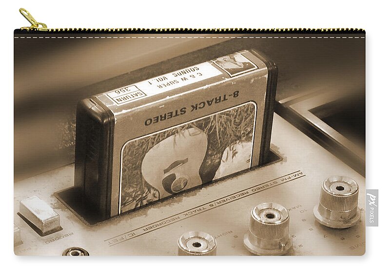 8-track Tape Player Carry-all Pouch featuring the photograph 8-Track Tape Player by Mike McGlothlen