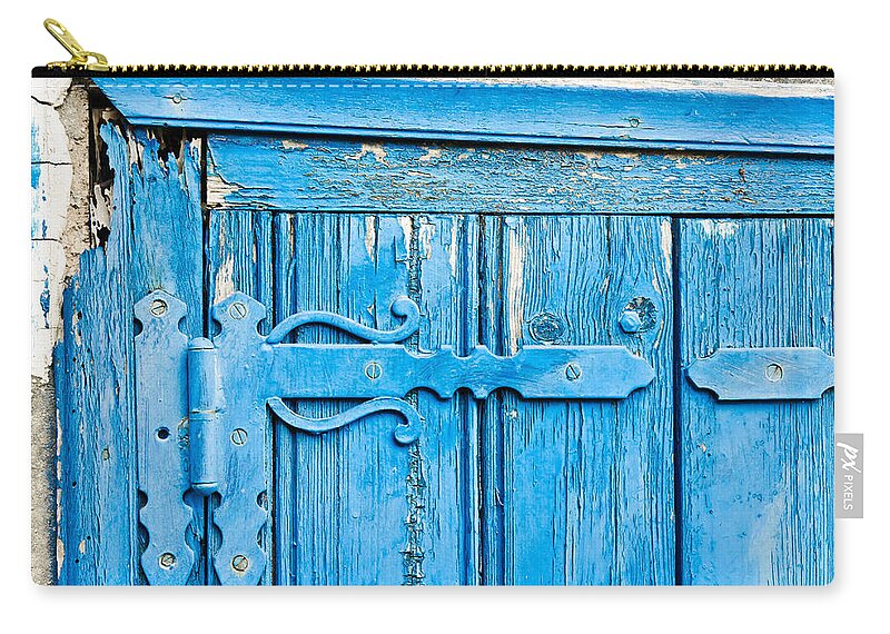Antique Zip Pouch featuring the photograph Old door #9 by Tom Gowanlock