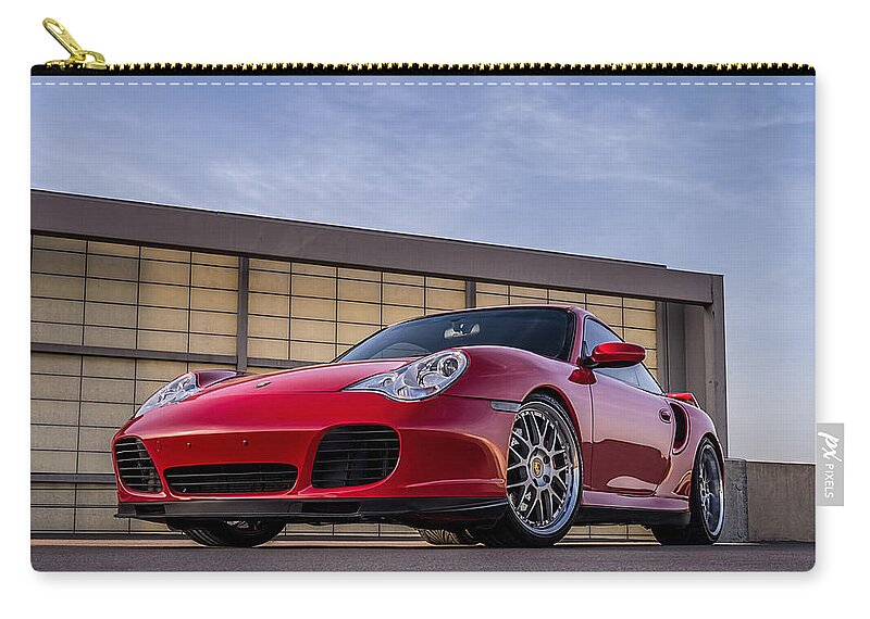 Porsche Carry-all Pouch featuring the digital art 911 Twin Turbo by Douglas Pittman