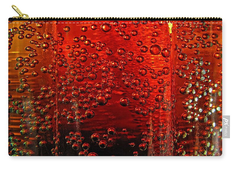 Bubbles Zip Pouch featuring the photograph A bit of the bubbly  Pepsi by Debbie Portwood